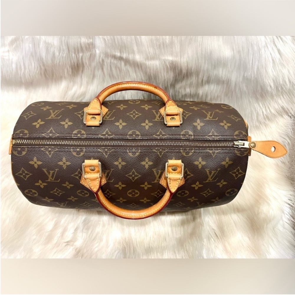 GREAT CONDITION! Authentic Louis Vuitton Speedy 35 Shoulder Bag Tote Handbag - Picture 9 of 14